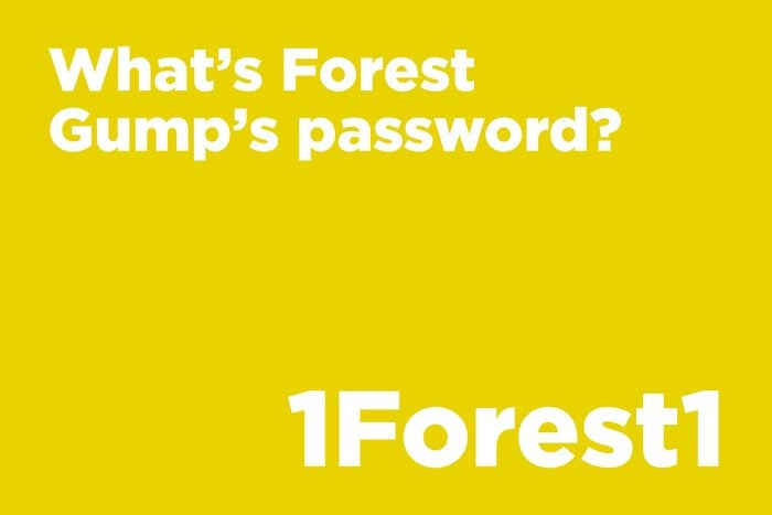 What's Forest Gump's password?