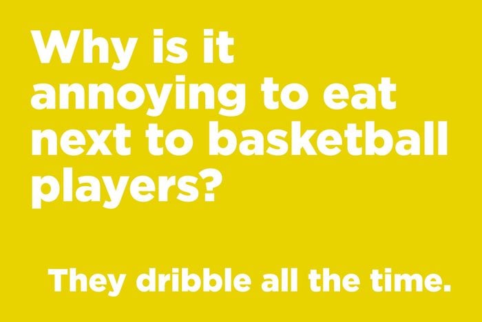 Why is it annoying to eat next to basketball players?