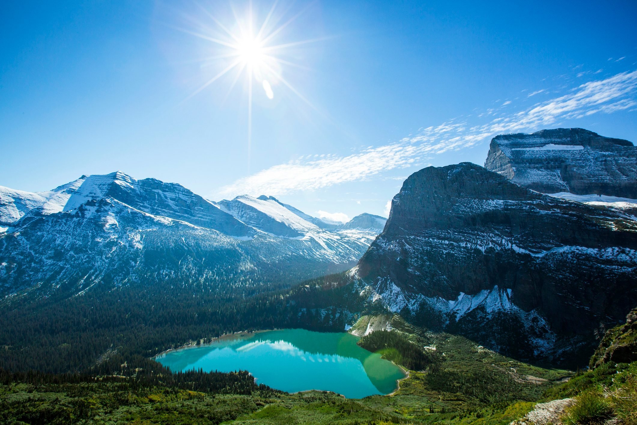 Scenic view of Glacier National Park.