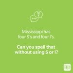 Mississippi riddle on green